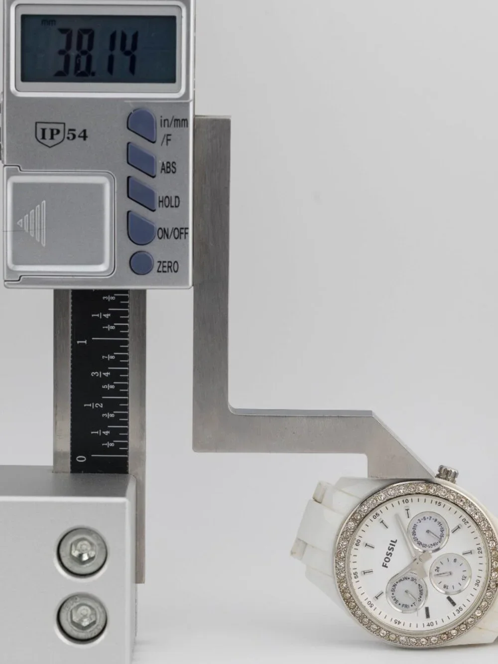 Fossil Stella ES-1967 White Resin Quartz Analog Women's Watch New Battery